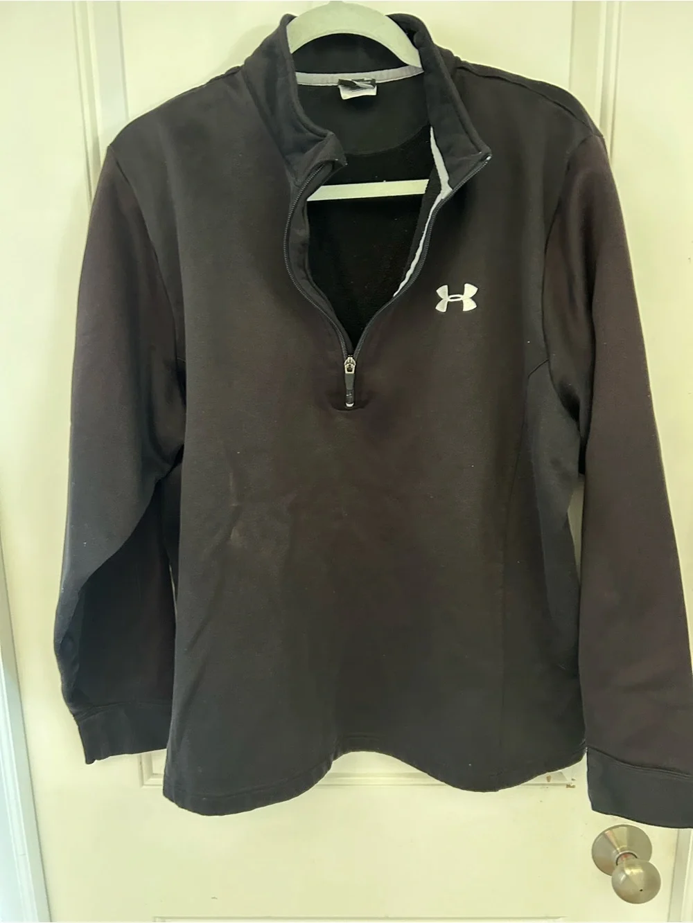 Under Armour Black Pullover with White Logo Tag